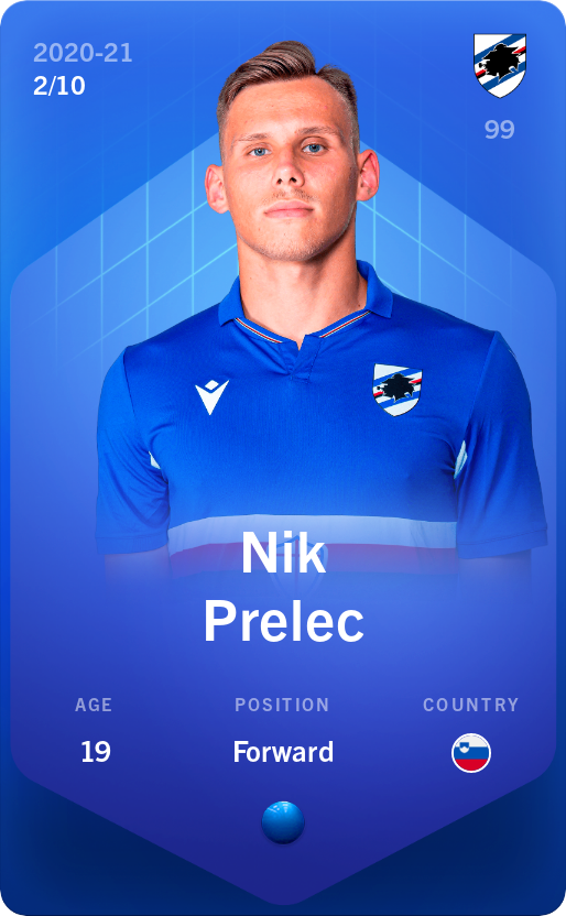 Sorare - Sorare Official - Nik Prelec 2020-21 • Super Rare 2/10 - NFT # 110690537358139956914745672496175716996442775818398451962769241022529493575346