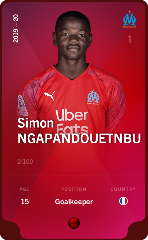 Sorare - Sorare Official - Simon Ngapandouetnbu 2019-20 • Rare 2/100 - NFT # 95260829162375990096760768891524783560873015278039486052060626825017398444376