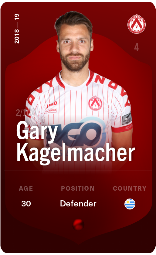 Sorare - Sorare Official - Gary Kagelmacher 2018-19 • Rare 2/100 - NFT # 53530013173105120341602867995958633573108424826067034065960932900912574674380