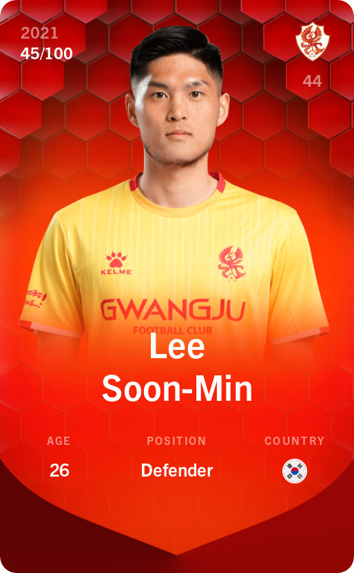 Sorare - Sorare Official - Lee Soon-Min 2021-22 • Rare 45/100 - NFT # 56187071199556817899533170133858130992571613364702647583605996196930089237482