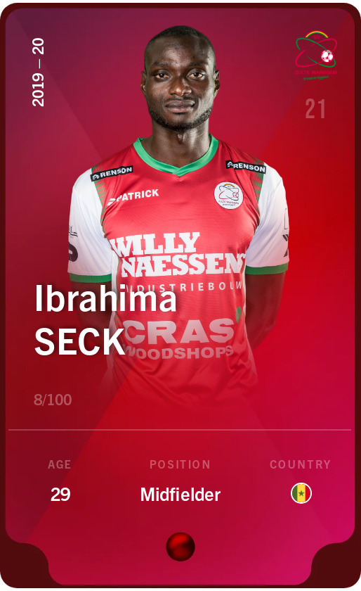 Sorare - Sorare Official - Ibrahima Seck 2019-20 • Rare 8/100 - NFT # 57584334506315968199583229909167013206501650358515908063352965570975428704514