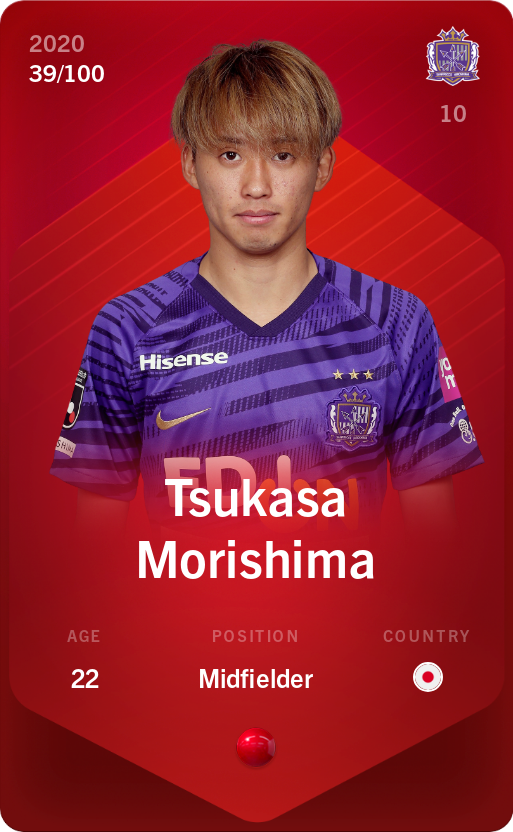 Sorare - Sorare Official - Tsukasa Morishima 2020-21 • Rare 39/100 - NFT # 19757117212997952033538197115618194439302199721376402585505200444169738793083