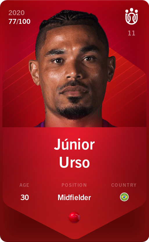Sorare - Sorare Official - Júnior Urso 2020-21 • Rare 77/100 - NFT # 75152750913336794350478596140462058124976558638844309039367430942208327140052