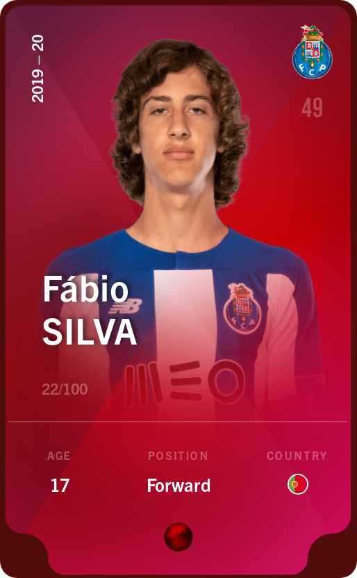 Sorare - Sorare Official - Fábio Silva 2019-20 • Rare 22/100 - NFT # 32876494498764137582793681986903382909518062731039687910651705798004580924431