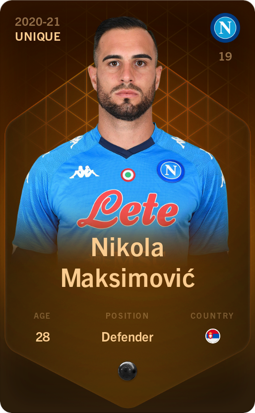 Sorare - Sorare Official - Nikola Maksimović 2020-21 • Unique - NFT # 24133522673344896030317882432420307274036791783976319179728643616683672374703