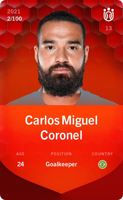 Sorare - Sorare Official - Carlos Miguel Coronel 2021-22 • Rare 2/100 - NFT # 49021430021304205139062330162260575829255645856571626943289541943072917736457