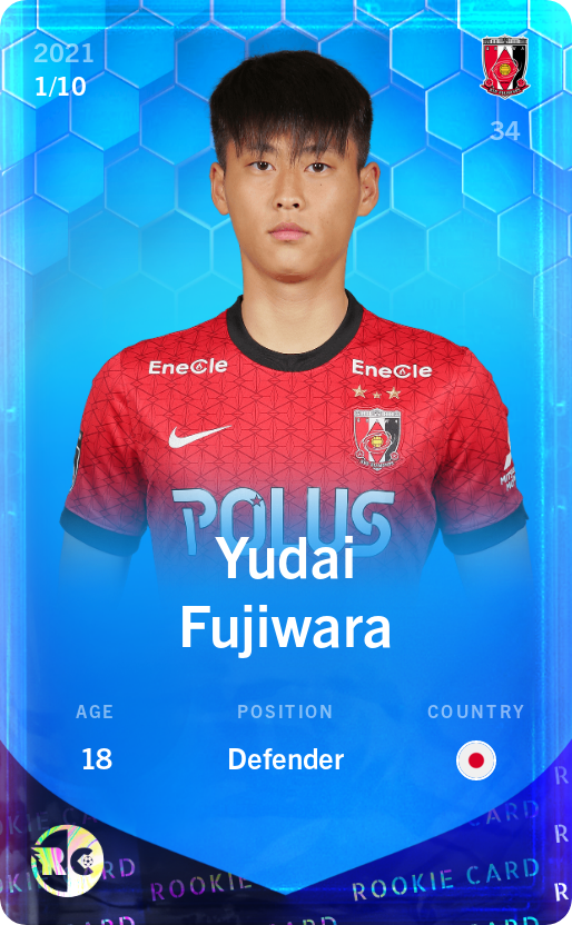 Sorare - Sorare Official - Yudai Fujiwara 2021-22 • Super Rare 1/10 - NFT # 50450493672016262448434639982586084395480242398307382866930855421956913027314