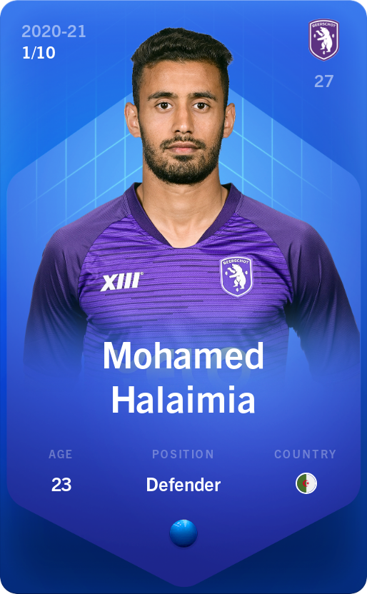 Sorare - Sorare Official - Mohamed Halaimia 2020-21 • Super Rare 1/10 - NFT # 24297008941757727562889153099291955185974774802003720423438979555589855912650