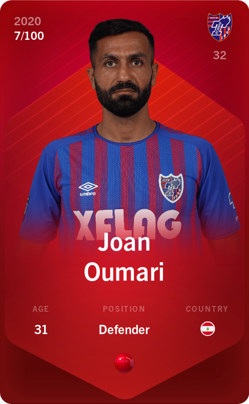 Sorare - Sorare Official - Joan Oumari 2020-21 • Rare 7/100 - NFT # 34161132766492871508581920333645866197395903546313893068708540618044757012711