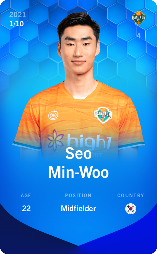 Sorare - Sorare Official - Seo Min-Woo 2021-22 • Super Rare 1/10 - NFT # 76976442774997425824900472181295874054461426881166342312582994334925934049902