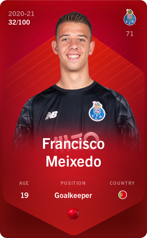 Sorare - Sorare Official - Francisco Meixedo 2020-21 • Rare 32/100 - NFT # 108260084180707974638527365867757146624177183590480283988782416847412915231989