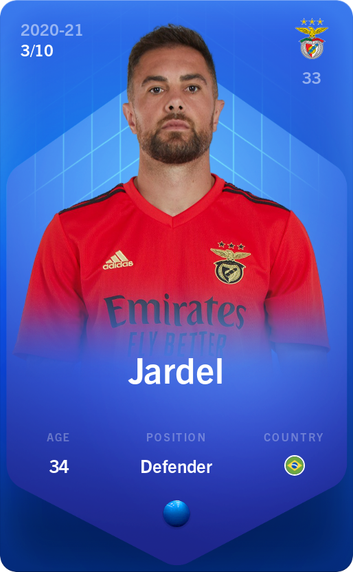 Sorare - Sorare Official - Jardel 2020-21 • Super Rare 3/10 - NFT # 51207011521744775401676632882479524891174171293082249518448885419809348801866