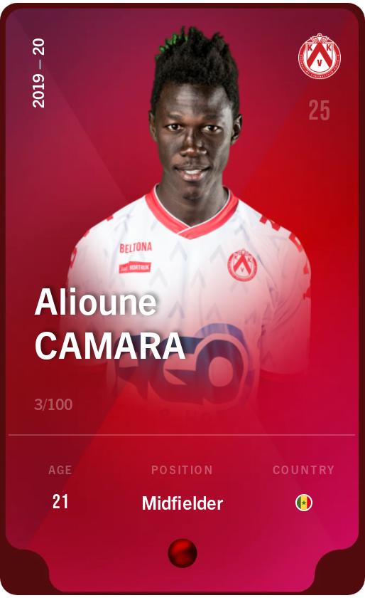 Sorare - Sorare Official - Alioune Camara 2019-20 • Rare 3/100 - NFT # 59552390455319295334000450110451844540931114592005252150121848996676719955152