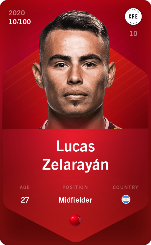 Sorare - Sorare Official - Lucas Zelarayán 2020-21 • Rare 10/100 - NFT # 70528970440785732815514857175778914655770608101312032736807263107599773961299