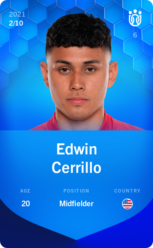Sorare - Sorare Official - Edwin Cerrillo 2021-22 • Super Rare 2/10 - NFT # 112551012414007838703234644783675157614148122534641357462787017283477619679532