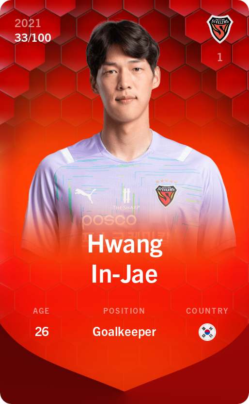 Sorare - Sorare Official - Hwang In-Jae 2021-22 • Rare 33/100 - NFT # 98635070306786042193885698428169154760730011938805088020271610490888849503910