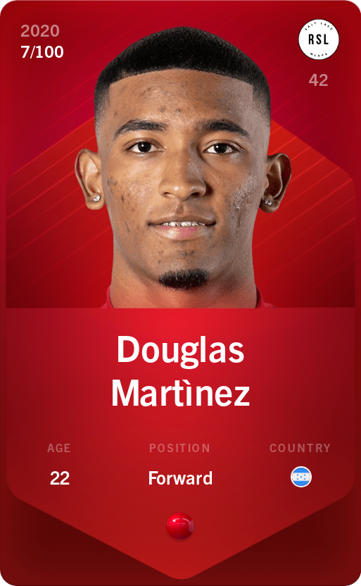 Sorare - Sorare Official - Douglas Martìnez 2020-21 • Rare 7/100 - NFT # 70535136244162406163767412963288253928255041904624300629748761429738218532495