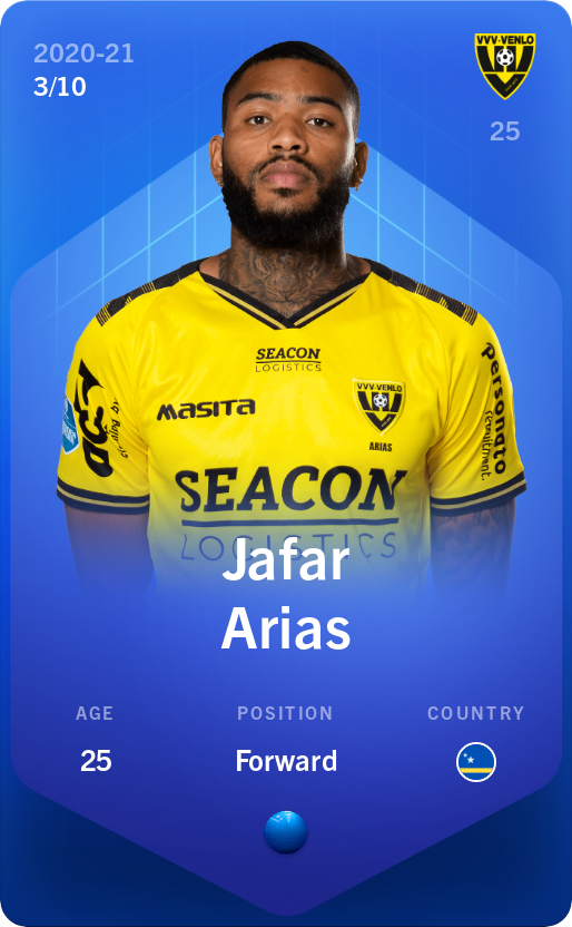 Sorare - Sorare Official - Jafar Arias 2020-21 • Super Rare 3/10 - NFT # 75152248049074898741978040331698310936131773292168083540956196833312845418425