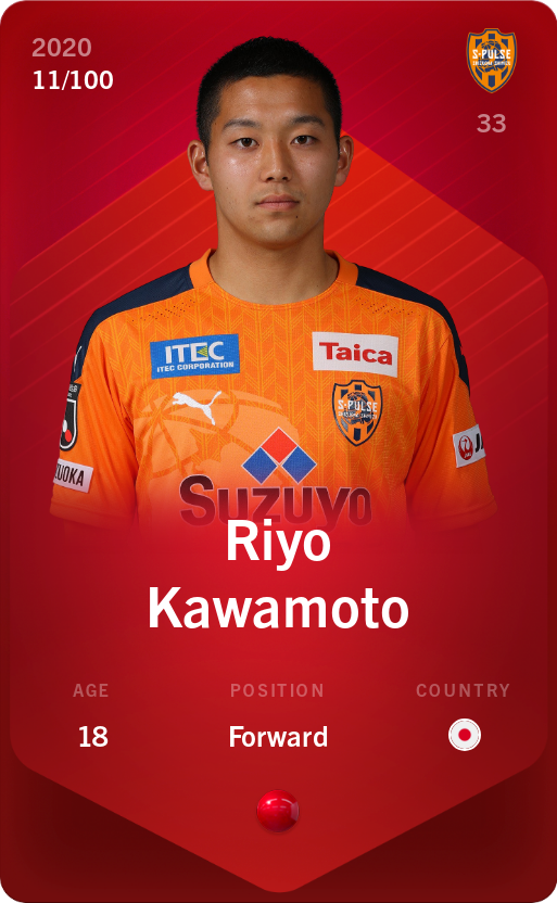 Sorare - Sorare Official - Riyo Kawamoto 2020-21 • Rare 11/100 - NFT # 66071182948509547267671530945526022025740701616809745899117882869959557847781