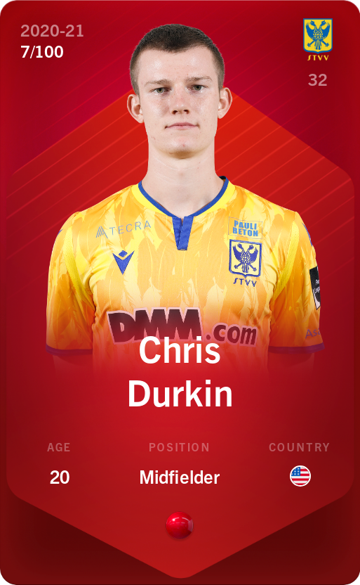 Sorare - Sorare Official - Chris Durkin 2020-21 • Rare 7/100 - NFT # 35308483135238018172172753827305042348393425709094655493792371058532693873335