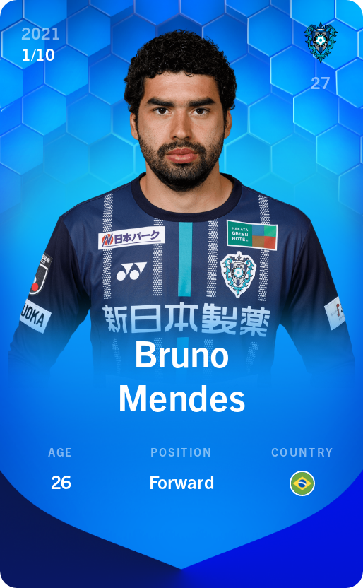 Sorare - Sorare Official - Bruno Mendes 2021-22 • Super Rare 1/10 - NFT # 41227261645937592819368563713820071902725954787849843424899134534907819479071