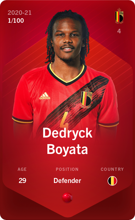 Sorare - Sorare Official - Dedryck Boyata 2020-21 • Rare 1/100 - NFT # 104547689611678433250781507474209646260446919644445674849205974349371513491765