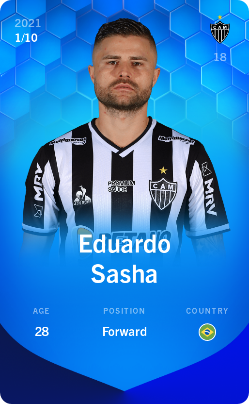 Sorare - Sorare Official - Eduardo Sasha 2021-22 • Super Rare 1/10 - NFT # 8517716542347391423492598042576594627811977301178624272766339102874686487743