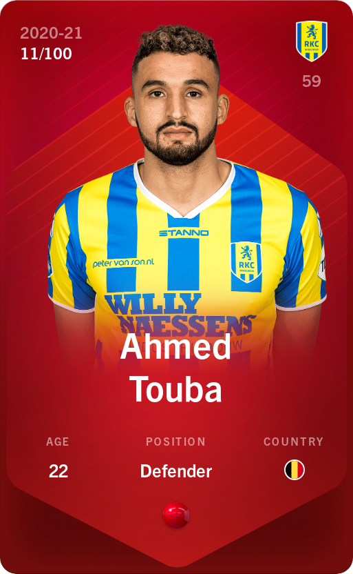 Sorare - Sorare Official - Ahmed Touba 2020-21 • Rare 11/100 - NFT # 43391839567678191086862654286078550128435514588797782737926107287586629190001