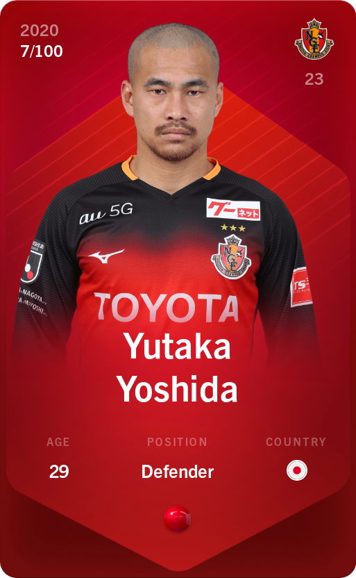 Sorare - Sorare Official - Yutaka Yoshida 2020-21 • Rare 7/100 - NFT # 98438594791376173548923958565550377953487608242511795405216164964313703824669