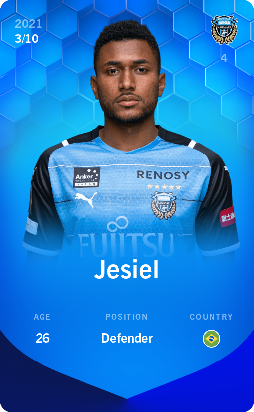 Sorare - Sorare Official - Jesiel 2021-22 • Super Rare 3/10 - NFT # 111982654027680608679881692634570900387800372407865027005757273437542375305382