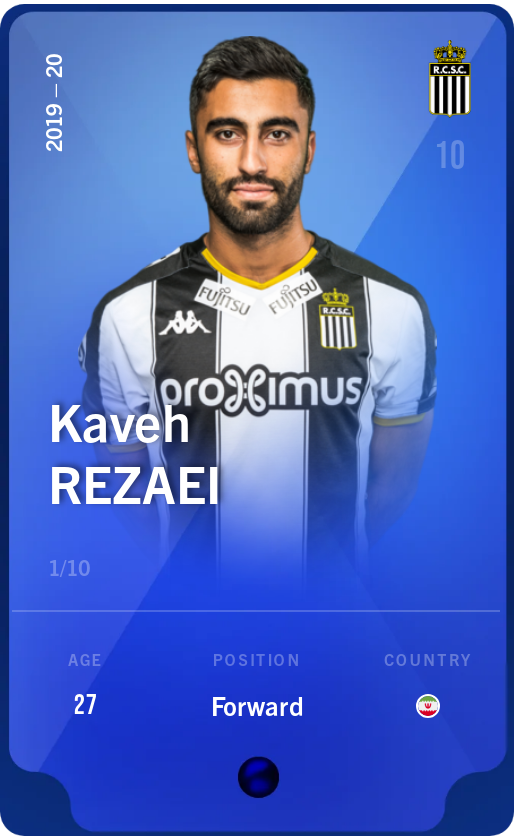 Sorare - Sorare Official - Kaveh Rezaei 2019-20 • Super Rare 1/10 - NFT # 110172630416647136213355464756066855155763233200046242533565807812574443327055