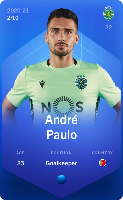 Sorare - Sorare Official - André Paulo 2020-21 • Super Rare 2/10 - NFT # 24266692636066726844941580534151886092743825811221749216523196613065607099030