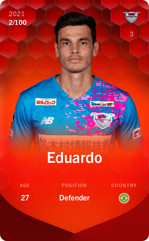 Sorare - Sorare Official - Eduardo 2021-22 • Rare 2/100 - NFT # 28851735278190428333565255841936659747042636657175905393006324474898116571307