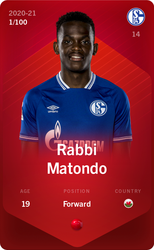 Sorare - Sorare Official - Rabbi Matondo 2020-21 • Rare 1/100 - NFT # 51081087032299458867518035987410420698651741349800101911388948576040650255076