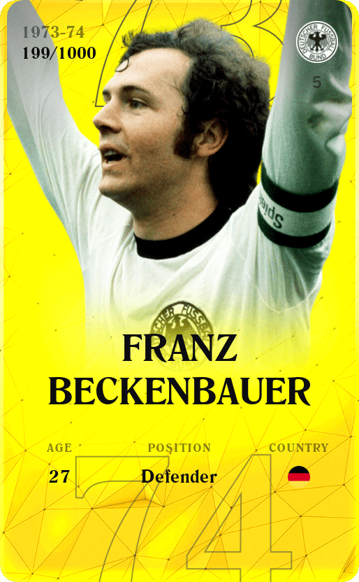 Franz Beckenbauer 1973-74 • Limited 199/1000