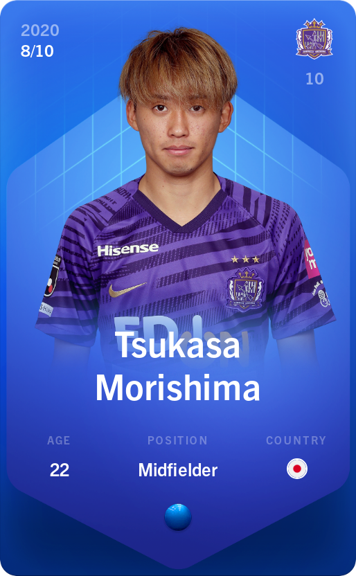 Sorare - Sorare Official - Tsukasa Morishima 2020-21 • Super Rare 8/10 - NFT # 41389479725830338163302380953647612540355483551078129379484488031256659307154