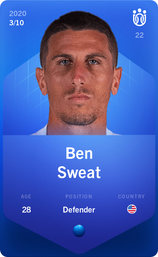 Sorare - Sorare Official - Ben Sweat 2020-21 • Super Rare 3/10 - NFT # 20572048266625730412450589466699269297976103371753729976768168303163034971935