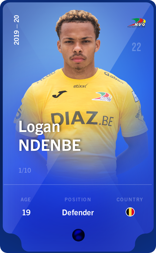 Sorare - Sorare Official - Logan Ndenbe 2019-20 • Super Rare 1/10 - NFT # 48455160051939366949065506848940891457235592232964153482872231608887249921523