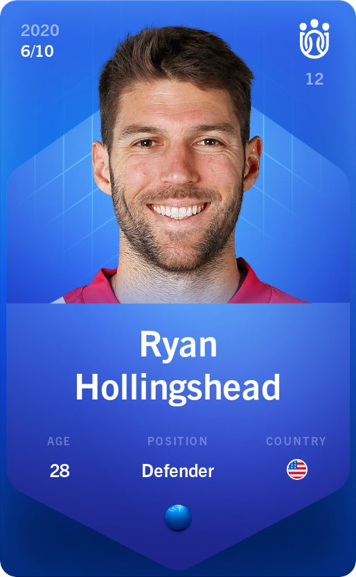 Sorare - Sorare Official - Ryan Hollingshead 2020-21 • Super Rare 6/10 - NFT # 100333016378222279013532424491435764288938512341537702220411565290076253189835