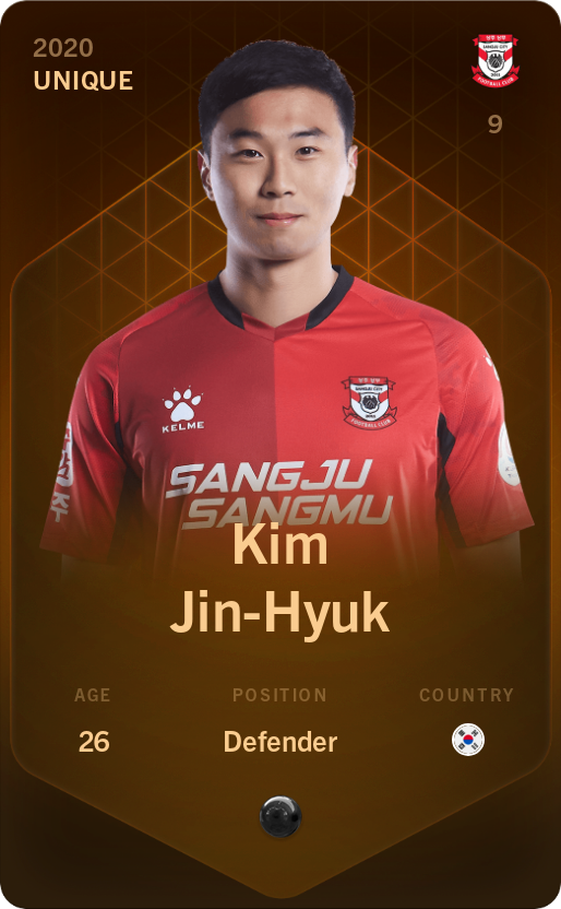 Sorare - Sorare Official - Kim Jin-Hyuk 2020-21 • Unique - NFT # 6717640037756250329718100931712012295079310736399002731919786770385812155211