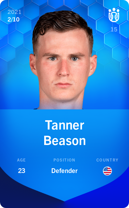 Sorare - Sorare Official - Tanner Beason 2021-22 • Super Rare 2/10 - NFT # 108751043465865130506095766510067835365640089799561562458034444260360176531078