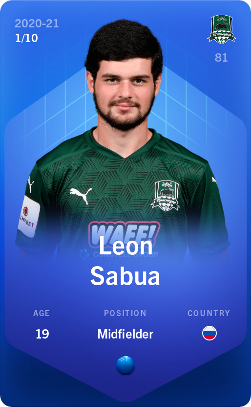Sorare - Sorare Official - Leon Sabua 2020-21 • Super Rare 1/10 - NFT # 1986037664985107996564635526663293464351540863305351090104955317347477118778