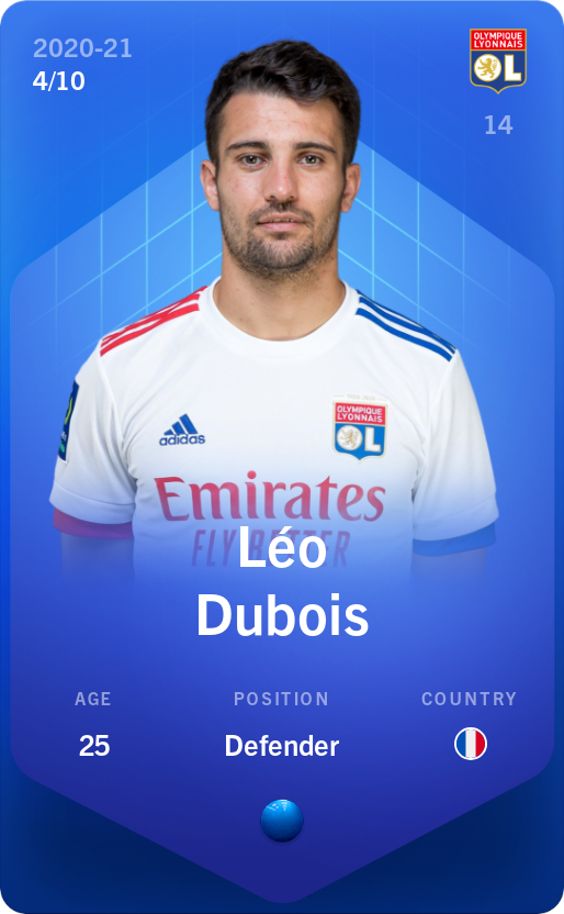 Sorare - Sorare Official - Léo Dubois 2020-21 • Super Rare 4/10 - NFT # 1083967305480286665948366650136730874643269586575139090658446019308989623214