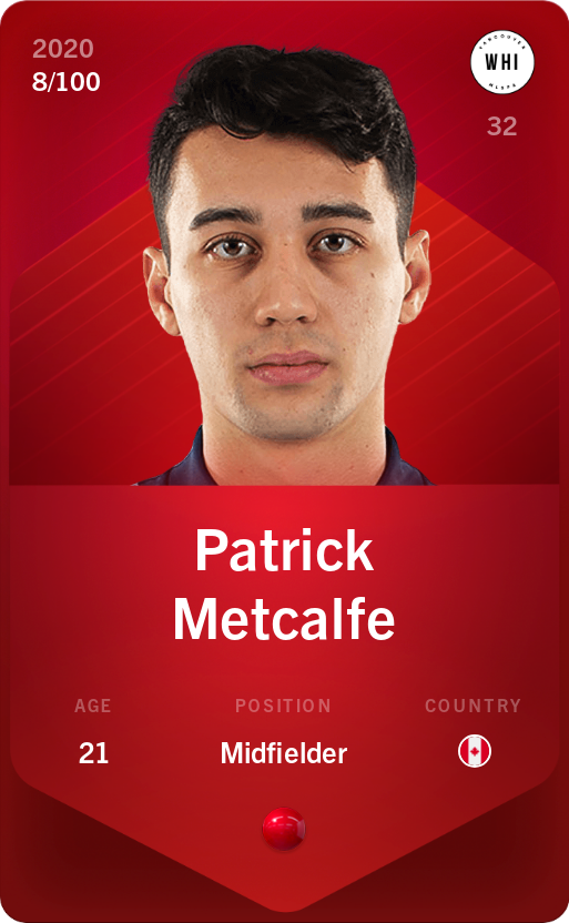 Sorare - Sorare Official - Patrick Metcalfe 2020-21 • Rare 8/100 - NFT # 64936925269488663628930743133029924018918398625469454527996331635095534270099