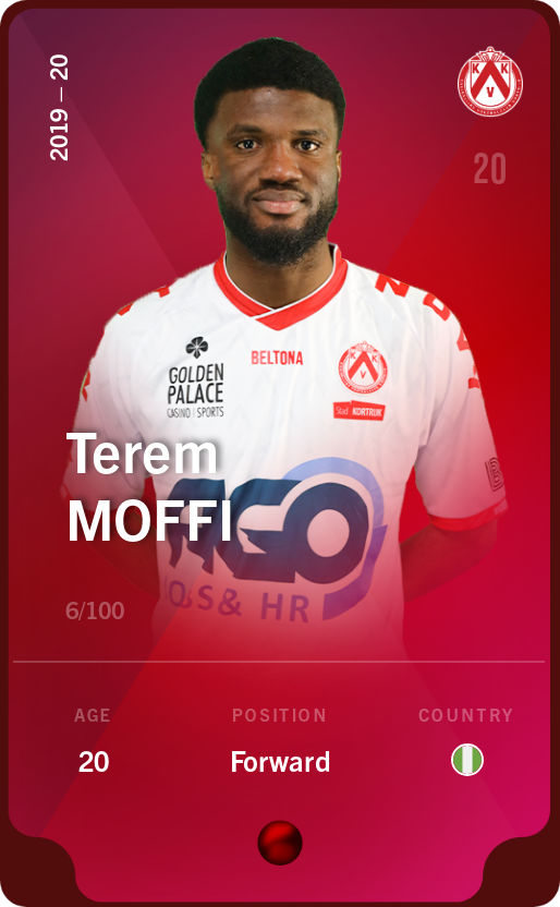 Sorare - Sorare Official - Terem Moffi 2019-20 • Rare 6/100 - NFT # 113809035646692997068803857201973767723651210833217072490535846448520856798090