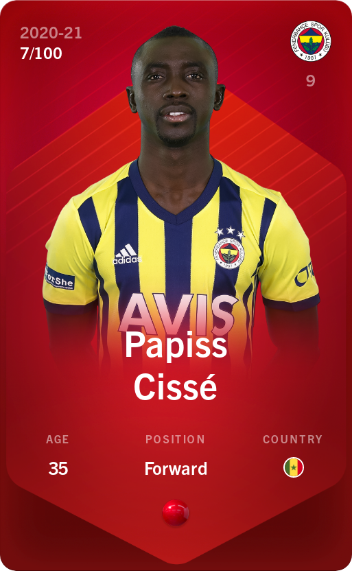 Sorare - Sorare Official - Papiss Cissé 2020-21 • Rare 7/100 - NFT # 89726702156400239878131257075239942943195194377003925782903213271328029182425
