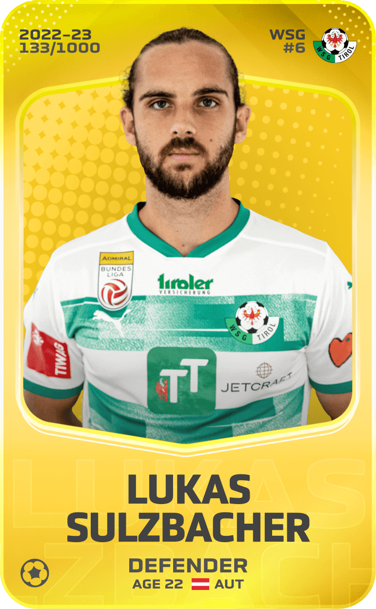 Lukas Sulzbacher 2022-23 • Limited 133/1000