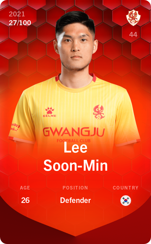 Sorare - Sorare Official - Lee Soon-Min 2021-22 • Rare 27/100 - NFT # 72890542585111105209198400714120727955877512091372478976322164899886926098961