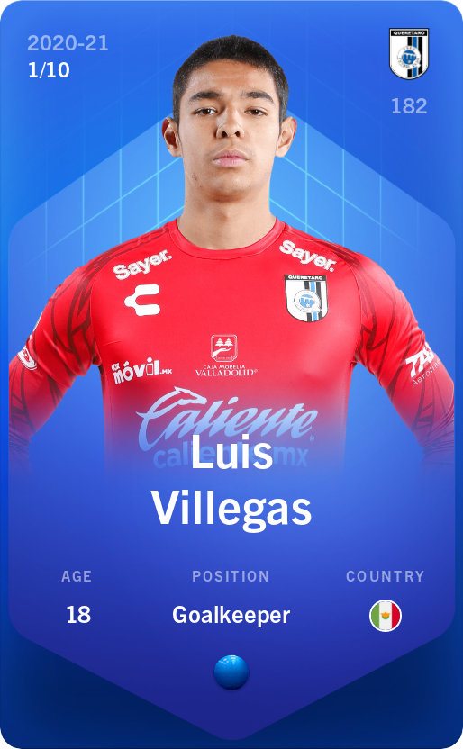 Sorare - Sorare Official - Luis Villegas 2020-21 • Super Rare 1/10 - NFT # 74701818510928528273814381684649652681691553044110208643708604135087631415042