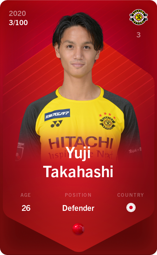 Sorare - Sorare Official - Yuji Takahashi 2020-21 • Rare 3/100 - NFT # 92668575303517256655836972538820478395135790940096017125134430279868376806203